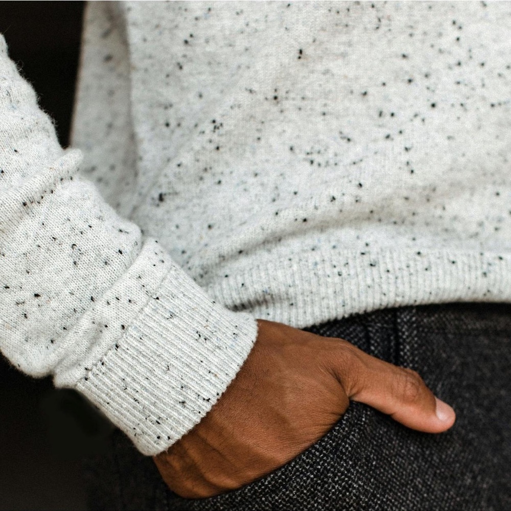 Taylor Stitch Hardtack Sweater with Suede Elbow Patches - Picture 6 of 8